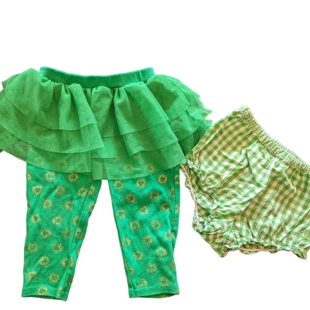 Baby Kid St Patty's Day Green Tutu Set, 12 Months